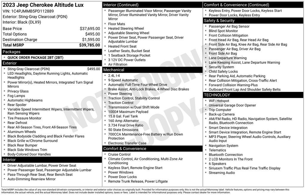 2023 Jeep Cherokee Altitude OR