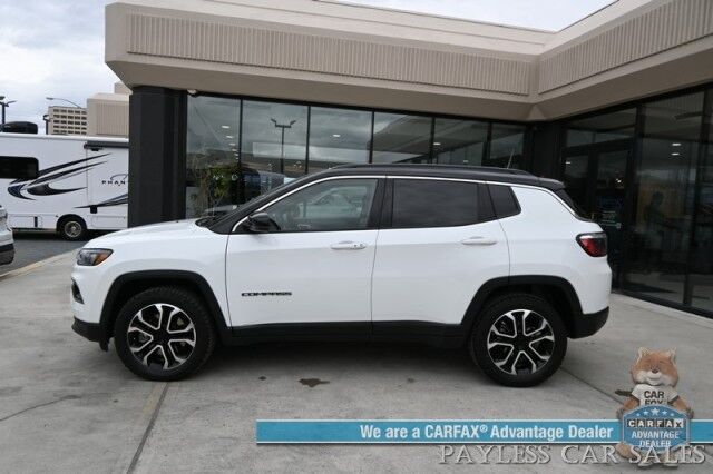 2023 Jeep Compass Limited / 4X4 / Auto Start / Power & Heated Leather Seats / Heated Steering Wheel / Adaptive Cruise Control / Blind Spot Alert / Apple CarPlay & Android Auto / Back Up Camera / 32 MPG / 1-Owner Anchorage AK