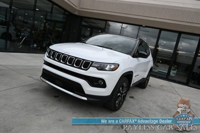 2023 Jeep Compass Limited / 4X4 / Auto Start / Power & Heated Leather Seats / Heated Steering Wheel / Adaptive Cruise Control / Blind Spot Alert / Apple CarPlay & Android Auto / Back Up Camera / 32 MPG / 1-Owner Anchorage AK