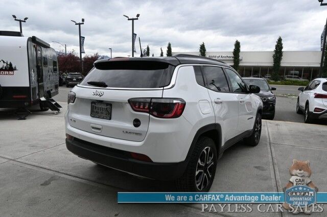 2023 Jeep Compass Limited / 4X4 / Auto Start / Power & Heated Leather Seats / Heated Steering Wheel / Adaptive Cruise Control / Blind Spot Alert / Apple CarPlay & Android Auto / Back Up Camera / 32 MPG / 1-Owner Anchorage AK