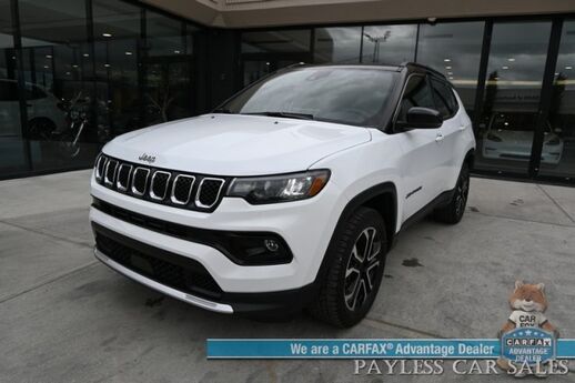 2023 Jeep Compass Limited / 4X4 / Auto Start / Power & Heated Leather Seats / Heated Steering Wheel / Adaptive Cruise Control & Blind Spot Alert / Apple CarPlay & Android Auto / Back Up Camera / 32 MPG / 1-Owner Anchorage AK