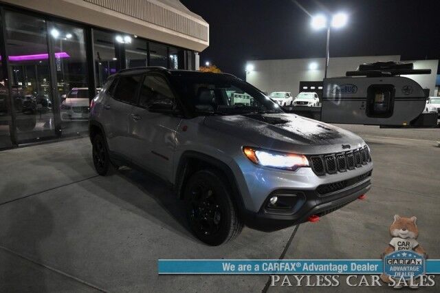 2023 Jeep Compass TRAILHAWK / 4X4 / Automatic / Premium Leather Trimmed Seats / Adaptive Cruise Control / Lane Watch & Blind Spot Alert / Apple CarPlay & Android Auto / Aluminum Wheels / Back Up Camera / 32 MPG / 1-Owner Anchorage AK