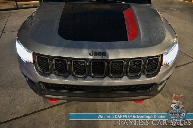 2023 Jeep Compass TRAILHAWK / 4X4 / Automatic / Premium Leather Trimmed Seats / Adaptive Cruise Control / Lane Watch & Blind Spot Alert / Apple CarPlay & Android Auto / Aluminum Wheels / Back Up Camera / 32 MPG / 1-Owner Anchorage AK