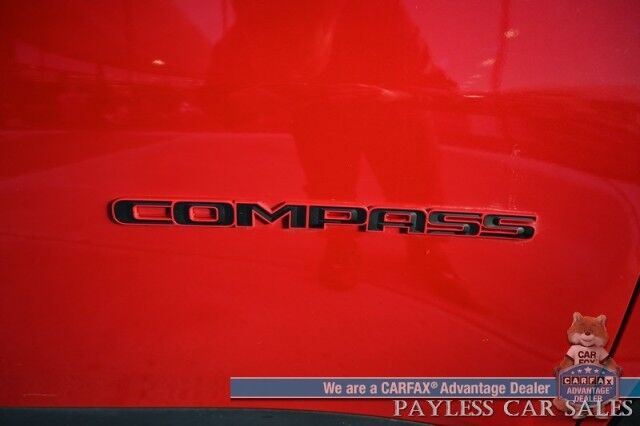 2023 Jeep Compass Trailhawk / 4X4 / Leather Trimmed Seats / Adaptive Cruise Control / Lane Departure & Blind Spot Alert / Apple CarPlay & Android Auto / USB Input / Back Up Camera / Keyless Entry & Start / 32 MPG / Low Miles / 1-Owner Anchorage AK