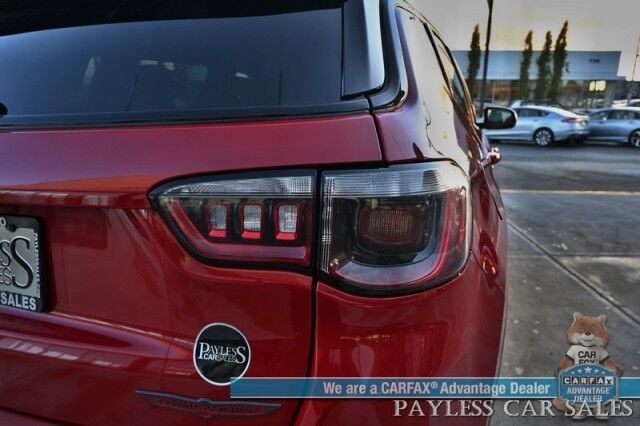 2023 Jeep Compass Trailhawk / 4X4 / Leather Trimmed Seats / Adaptive Cruise Control / Lane Departure & Blind Spot Alert / Apple CarPlay & Android Auto / USB Input / Back Up Camera / Keyless Entry & Start / 32 MPG / Low Miles / 1-Owner Anchorage AK