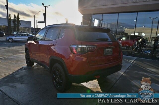 2023 Jeep Compass Trailhawk / 4X4 / Leather Trimmed Seats / Adaptive Cruise Control / Lane Departure & Blind Spot Alert / Apple CarPlay & Android Auto / USB Input / Back Up Camera / Keyless Entry & Start / 32 MPG / Low Miles / 1-Owner Anchorage AK