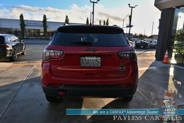 2023 Jeep Compass Trailhawk / 4X4 / Leather Trimmed Seats / Adaptive Cruise Control / Lane Departure & Blind Spot Alert / Apple CarPlay & Android Auto / USB Input / Back Up Camera / Keyless Entry & Start / 32 MPG / Low Miles / 1-Owner Anchorage AK