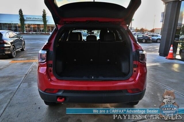 2023 Jeep Compass Trailhawk / 4X4 / Leather Trimmed Seats / Adaptive Cruise Control / Lane Departure & Blind Spot Alert / Apple CarPlay & Android Auto / USB Input / Back Up Camera / Keyless Entry & Start / 32 MPG / Low Miles / 1-Owner Anchorage AK