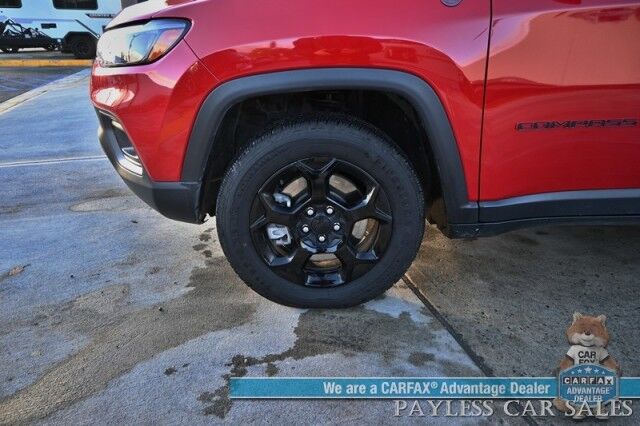 2023 Jeep Compass Trailhawk / 4X4 / Leather Trimmed Seats / Adaptive Cruise Control / Lane Departure & Blind Spot Alert / Apple CarPlay & Android Auto / USB Input / Back Up Camera / Keyless Entry & Start / 32 MPG / Low Miles / 1-Owner Anchorage AK