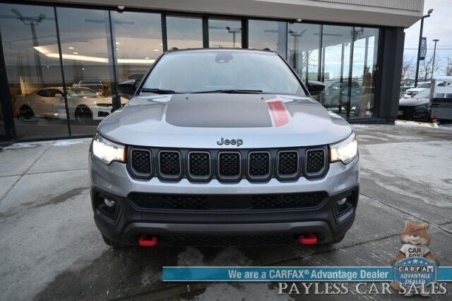2023 Jeep Compass Trailhawk / 4X4 / Leather Trimmed Seats / Adaptive Cruise Control / Lane Departure & Blind Spot Alert / Apple CarPlay & Android Auto / USB Input / Back Up Camera / Keyless Entry & Start / 32 MPG / Low Miles / 1-Owner Anchorage AK 2023 Jeep Compass Trailhawk / 4X4 / Leather Trimmed Seats / Adaptive Cruise Control / Lane Departure & Blind Spot Alert / Apple CarPlay & Android Auto / USB Input / Back Up Camera / Keyless Entry & Start / 32 MPG / Low Miles / 1-Owner Anchorage AK