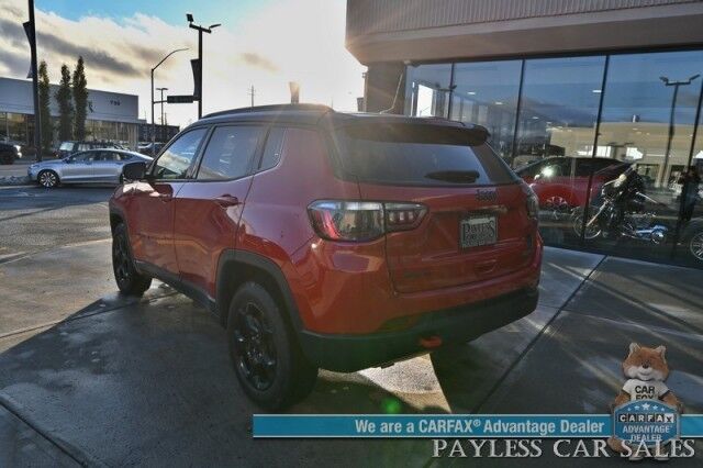 2023 Jeep Compass Trailhawk / 4X4 / Leather Trimmed Seats / Adaptive Cruise Control / Lane Departure & Blind Spot Alert / Apple CarPlay & Android Auto / USB Input / Back Up Camera / Keyless Entry & Start / 32 MPG / Low Miles / 1-Owner Anchorage AK