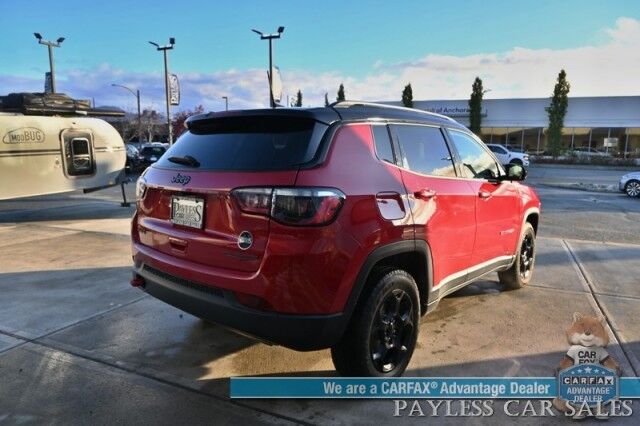 2023 Jeep Compass Trailhawk / 4X4 / Leather Trimmed Seats / Adaptive Cruise Control / Lane Departure & Blind Spot Alert / Apple CarPlay & Android Auto / USB Input / Back Up Camera / Keyless Entry & Start / 32 MPG / Low Miles / 1-Owner Anchorage AK