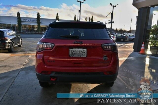 2023 Jeep Compass Trailhawk / 4X4 / Leather Trimmed Seats / Adaptive Cruise Control / Lane Departure & Blind Spot Alert / Apple CarPlay & Android Auto / USB Input / Back Up Camera / Keyless Entry & Start / 32 MPG / Low Miles / 1-Owner Anchorage AK