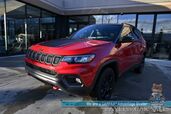 2023 Jeep Compass Trailhawk / 4X4 / Leather Trimmed Seats / Adaptive Cruise Control / Lane Departure & Blind Spot Alert / Apple CarPlay & Android Auto / USB Input / Back Up Camera / Keyless Entry & Start / 32 MPG / Low Miles / 1-Owner