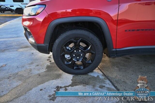 2023 Jeep Compass Trailhawk / 4X4 / Leather Trimmed Seats / Adaptive Cruise Control / Lane Departure & Blind Spot Alert / Apple CarPlay & Android Auto / USB Input / Back Up Camera / Keyless Entry & Start / 32 MPG / Low Miles / 1-Owner Anchorage AK
