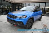 2023 Jeep Compass Trailhawk / 4X4 / Leather Trimmed Seats / Adaptive Cruise Control / Lane Departure & Blind Spot Alert / Apple CarPlay & Android Auto / USB Input / Back Up Camera / Keyless Entry & Start / 32 MPG / Low Miles / 1-Owner