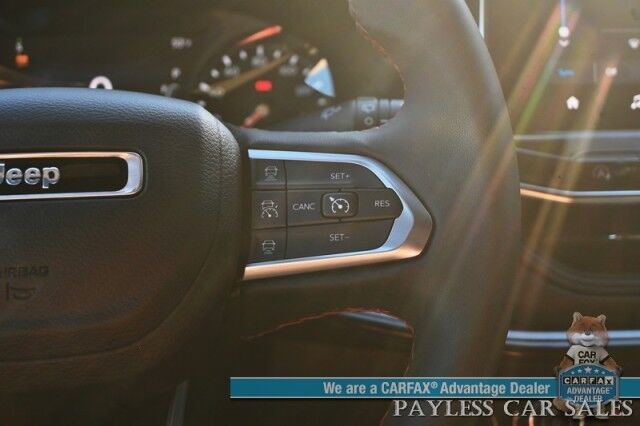 2023 Jeep Compass Trailhawk / 4X4 / Leather Trimmed Seats / Adaptive Cruise Control / Lane Departure & Blind Spot Alert / Apple CarPlay & Android Auto / USB Input / Back Up Camera / Keyless Entry & Start / 32 MPG / Low Miles / 1-Owner Anchorage AK