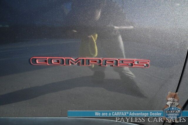 2023 Jeep Compass Trailhawk / 4X4 / Leather Trimmed Seats / Adaptive Cruise Control / Lane Departure & Blind Spot Alert / Apple CarPlay & Android Auto / USB Input / Back Up Camera / Keyless Entry & Start / 32 MPG / Low Miles / 1-Owner Anchorage AK