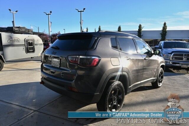 2023 Jeep Compass Trailhawk / 4X4 / Leather Trimmed Seats / Adaptive Cruise Control / Lane Departure & Blind Spot Alert / Apple CarPlay & Android Auto / USB Input / Back Up Camera / Keyless Entry & Start / 32 MPG / Low Miles / 1-Owner Anchorage AK