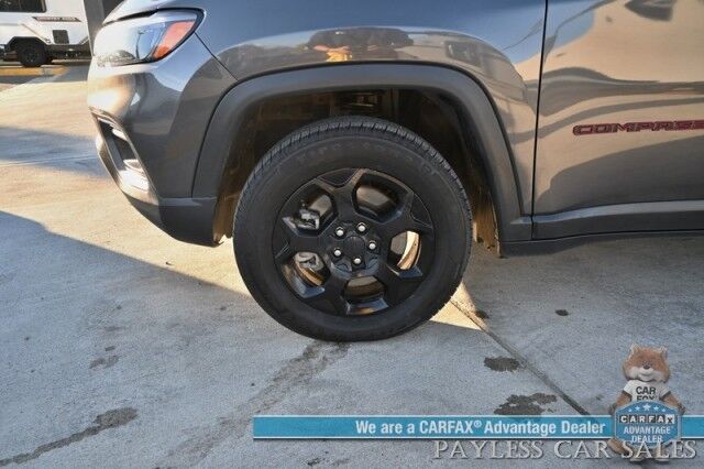 2023 Jeep Compass Trailhawk / 4X4 / Leather Trimmed Seats / Adaptive Cruise Control / Lane Departure & Blind Spot Alert / Apple CarPlay & Android Auto / USB Input / Back Up Camera / Keyless Entry & Start / 32 MPG / Low Miles / 1-Owner Anchorage AK