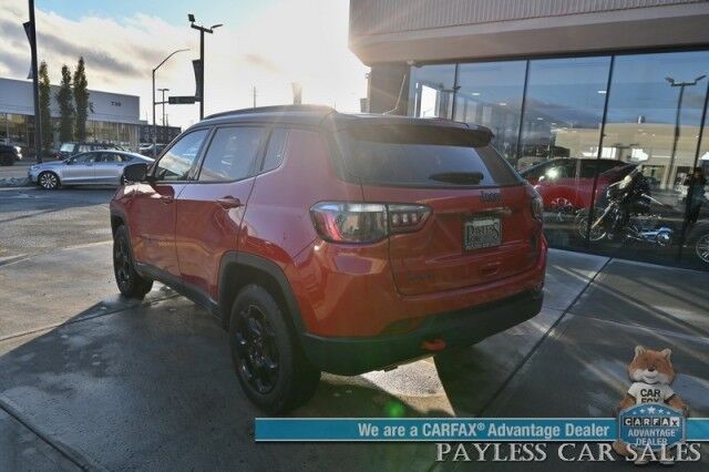 2023 Jeep Compass Trailhawk / 4X4 / Leather Trimmed Seats / Adaptive Cruise Control / Lane Departure & Blind Spot Alert / Apple CarPlay & Android Auto / USB Input / Back Up Camera / Keyless Entry & Start / 32 MPG / Low Miles / 1-Owner Anchorage AK