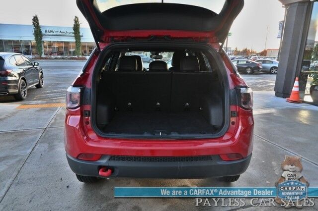 2023 Jeep Compass Trailhawk / 4X4 / Leather Trimmed Seats / Adaptive Cruise Control / Lane Departure & Blind Spot Alert / Apple CarPlay & Android Auto / USB Input / Back Up Camera / Keyless Entry & Start / 32 MPG / Low Miles / 1-Owner Anchorage AK