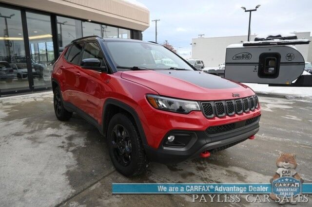 2023 Jeep Compass Trailhawk / 4X4 / Leather Trimmed Seats / Adaptive Cruise Control / Lane Departure & Blind Spot Alert / Apple CarPlay & Android Auto / USB Input / Back Up Camera / Keyless Entry & Start / 32 MPG / Low Miles / 1-Owner Anchorage AK 2023 Jeep Compass Trailhawk / 4X4 / Leather Trimmed Seats / Adaptive Cruise Control / Lane Departure & Blind Spot Alert / Apple CarPlay & Android Auto / USB Input / Back Up Camera / Keyless Entry & Start / 32 MPG / Low Miles / 1-Owner Anchorage AK