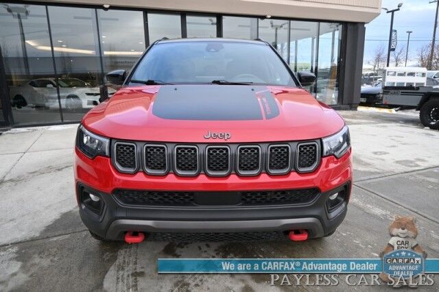 2023 Jeep Compass Trailhawk / 4X4 / Leather Trimmed Seats / Adaptive Cruise Control / Lane Departure & Blind Spot Alert / Apple CarPlay & Android Auto / USB Input / Back Up Camera / Keyless Entry & Start / 32 MPG / Low Miles / 1-Owner Anchorage AK 2023 Jeep Compass Trailhawk / 4X4 / Leather Trimmed Seats / Adaptive Cruise Control / Lane Departure & Blind Spot Alert / Apple CarPlay & Android Auto / USB Input / Back Up Camera / Keyless Entry & Start / 32 MPG / Low Miles / 1-Owner Anchorage AK