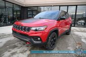 2023 Jeep Compass Trailhawk / 4X4 / Leather Trimmed Seats / Adaptive Cruise Control / Lane Departure & Blind Spot Alert / Apple CarPlay & Android Auto / USB Input / Back Up Camera / Keyless Entry & Start / 32 MPG / Low Miles / 1-Owner