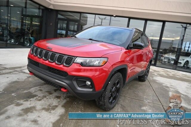 2023 Jeep Compass Trailhawk / 4X4 / Leather Trimmed Seats / Adaptive Cruise Control / Lane Departure & Blind Spot Alert / Apple CarPlay & Android Auto / USB Input / Back Up Camera / Keyless Entry & Start / 32 MPG / Low Miles / 1-Owner Anchorage AK 2023 Jeep Compass Trailhawk / 4X4 / Leather Trimmed Seats / Adaptive Cruise Control / Lane Departure & Blind Spot Alert / Apple CarPlay & Android Auto / USB Input / Back Up Camera / Keyless Entry & Start / 32 MPG / Low Miles / 1-Owner Anchorage AK