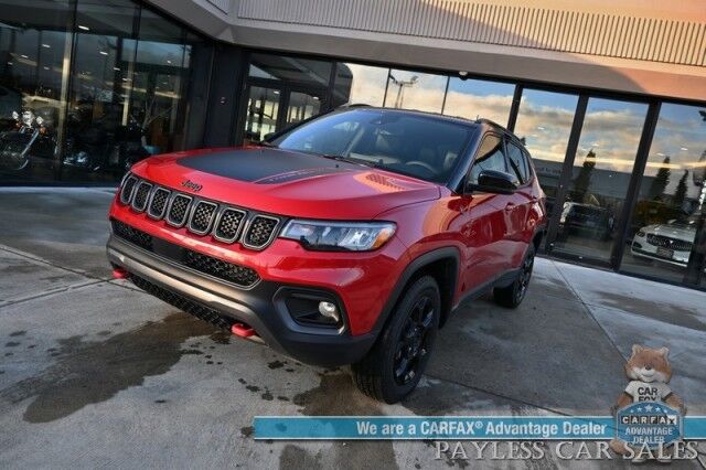 2023 Jeep Compass Trailhawk / 4X4 / Leather Trimmed Seats / Adaptive Cruise Control / Lane Departure & Blind Spot Alert / Apple CarPlay & Android Auto / USB Input / Back Up Camera / Keyless Entry & Start / 32 MPG / Low Miles / 1-Owner Anchorage AK 2023 Jeep Compass Trailhawk / 4X4 / Leather Trimmed Seats / Adaptive Cruise Control / Lane Departure & Blind Spot Alert / Apple CarPlay & Android Auto / USB Input / Back Up Camera / Keyless Entry & Start / 32 MPG / Low Miles / 1-Owner Anchorage AK