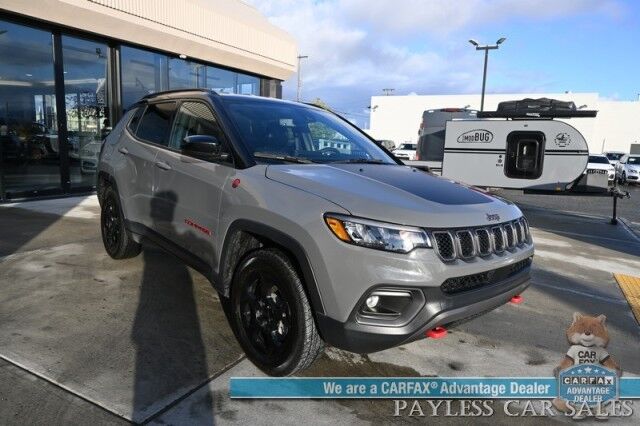 2023 Jeep Compass Trailhawk / 4X4 / Leather Trimmed Seats / Adaptive Cruise Control / Lane Departure & Blind Spot Alert / Apple CarPlay & Android Auto / USB Input / Back Up Camera / Keyless Entry & Start / 32 MPG / Low Miles / 1-Owner Anchorage AK 2023 Jeep Compass Trailhawk / 4X4 / Leather Trimmed Seats / Adaptive Cruise Control / Lane Departure & Blind Spot Alert / Apple CarPlay & Android Auto / USB Input / Back Up Camera / Keyless Entry & Start / 32 MPG / Low Miles / 1-Owner Anchorage AK