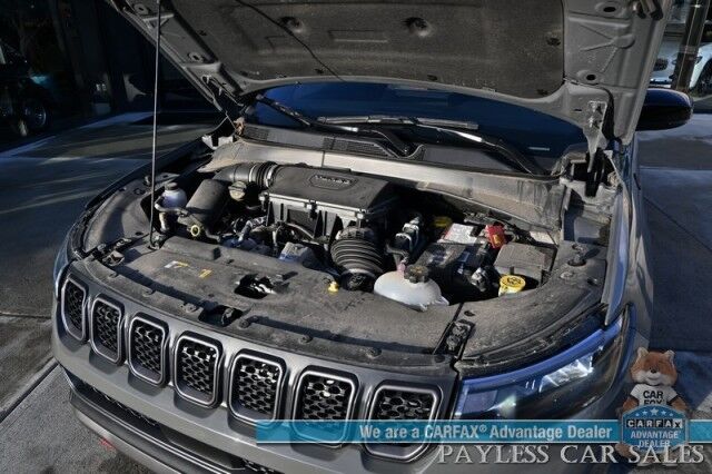 2023 Jeep Compass Trailhawk / 4X4 / Leather Trimmed Seats / Adaptive Cruise Control / Lane Departure & Blind Spot Alert / Apple CarPlay & Android Auto / USB Input / Back Up Camera / Keyless Entry & Start / 32 MPG / Low Miles / 1-Owner Anchorage AK 2023 Jeep Compass Trailhawk / 4X4 / Leather Trimmed Seats / Adaptive Cruise Control / Lane Departure & Blind Spot Alert / Apple CarPlay & Android Auto / USB Input / Back Up Camera / Keyless Entry & Start / 32 MPG / Low Miles / 1-Owner Anchorage AK