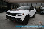2023 Jeep Compass Trailhawk / 4X4 / Leather Trimmed Seats / Adaptive Cruise Control / Lane Departure & Blind Spot Alert / Apple CarPlay & Android Auto / USB Input / Back Up Camera / Keyless Entry & Start / 32 MPG / Low Miles / 1-Owner