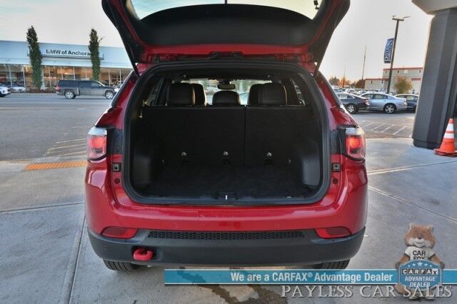 2023 Jeep Compass Trailhawk / 4X4 / Leather Trimmed Seats / Adaptive Cruise Control / Lane Departure & Blind Spot Alert / Apple CarPlay & Android Auto / USB Input / Back Up Camera / Keyless Entry & Start / 32 MPG / Low Miles / 1-Owner Anchorage AK