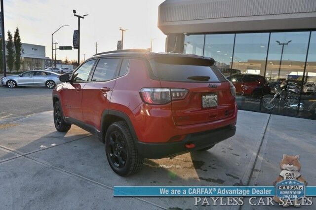 2023 Jeep Compass Trailhawk / 4X4 / Leather Trimmed Seats / Adaptive Cruise Control / Lane Departure & Blind Spot Alert / Apple CarPlay & Android Auto / USB Input / Back Up Camera / Keyless Entry & Start / 32 MPG / Low Miles / 1-Owner Anchorage AK