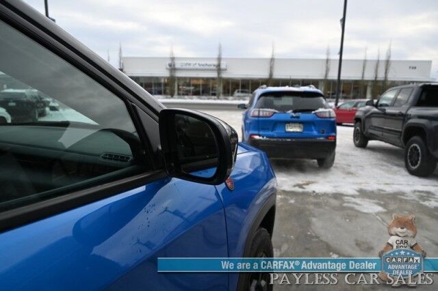 2023 Jeep Compass Trailhawk / 4X4 / Leather Trimmed Seats / Adaptive Cruise Control / Lane Departure & Blind Spot Alert / Apple CarPlay & Android Auto / USB Input / Back Up Camera / Keyless Entry & Start / 32 MPG / Low Miles / 1-Owner Anchorage AK