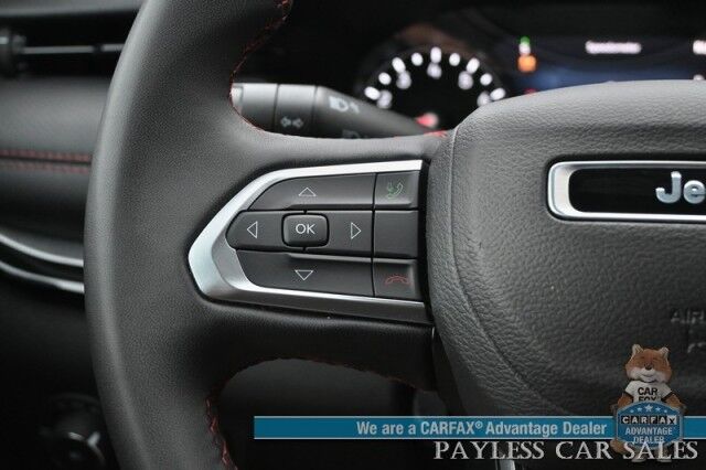 2023 Jeep Compass Trailhawk / 4X4 / Leather Trimmed Seats / Adaptive Cruise Control / Lane Departure & Blind Spot Alert / Apple CarPlay & Android Auto / USB Input / Back Up Camera / Keyless Entry & Start / 32 MPG / Low Miles / 1-Owner Anchorage AK