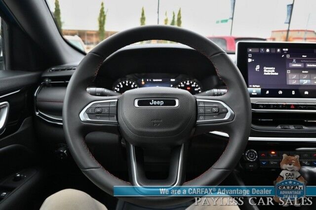 2023 Jeep Compass Trailhawk / 4X4 / Leather Trimmed Seats / Adaptive Cruise Control / Lane Departure & Blind Spot Alert / Apple CarPlay & Android Auto / USB Input / Back Up Camera / Keyless Entry & Start / 32 MPG / Low Miles / 1-Owner Anchorage AK