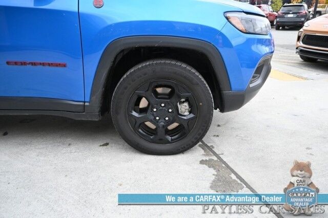 2023 Jeep Compass Trailhawk / 4X4 / Leather Trimmed Seats / Adaptive Cruise Control / Lane Departure & Blind Spot Alert / Apple CarPlay & Android Auto / USB Input / Back Up Camera / Keyless Entry & Start / 32 MPG / Low Miles / 1-Owner Anchorage AK