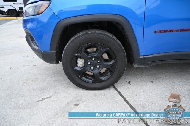 2023 Jeep Compass Trailhawk / 4X4 / Leather Trimmed Seats / Adaptive Cruise Control / Lane Departure & Blind Spot Alert / Apple CarPlay & Android Auto / USB Input / Back Up Camera / Keyless Entry & Start / 32 MPG / Low Miles / 1-Owner Anchorage AK