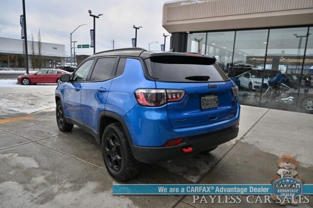 2023 Jeep Compass Trailhawk / 4X4 / Leather Trimmed Seats / Adaptive Cruise Control / Lane Departure & Blind Spot Alert / Apple CarPlay & Android Auto / USB Input / Back Up Camera / Keyless Entry & Start / 32 MPG / Low Miles / 1-Owner Anchorage AK
