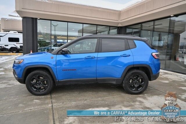 2023 Jeep Compass Trailhawk / 4X4 / Leather Trimmed Seats / Adaptive Cruise Control / Lane Departure & Blind Spot Alert / Apple CarPlay & Android Auto / USB Input / Back Up Camera / Keyless Entry & Start / 32 MPG / Low Miles / 1-Owner Anchorage AK 2023 Jeep Compass Trailhawk / 4X4 / Leather Trimmed Seats / Adaptive Cruise Control / Lane Departure & Blind Spot Alert / Apple CarPlay & Android Auto / USB Input / Back Up Camera / Keyless Entry & Start / 32 MPG / Low Miles / 1-Owner Anchorage AK