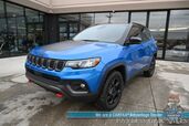 2023 Jeep Compass Trailhawk / 4X4 / Leather Trimmed Seats / Adaptive Cruise Control / Lane Departure & Blind Spot Alert / Apple CarPlay & Android Auto / USB Input / Back Up Camera / Keyless Entry & Start / 32 MPG / Low Miles / 1-Owner
