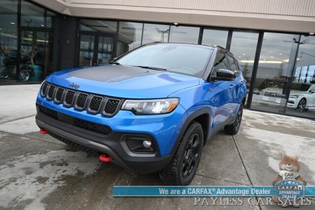 2023 Jeep Compass Trailhawk / 4X4 / Leather Trimmed Seats / Adaptive Cruise Control / Lane Departure & Blind Spot Alert / Apple CarPlay & Android Auto / USB Input / Back Up Camera / Keyless Entry & Start / 32 MPG / Low Miles / 1-Owner Anchorage AK 2023 Jeep Compass Trailhawk / 4X4 / Leather Trimmed Seats / Adaptive Cruise Control / Lane Departure & Blind Spot Alert / Apple CarPlay & Android Auto / USB Input / Back Up Camera / Keyless Entry & Start / 32 MPG / Low Miles / 1-Owner Anchorage AK