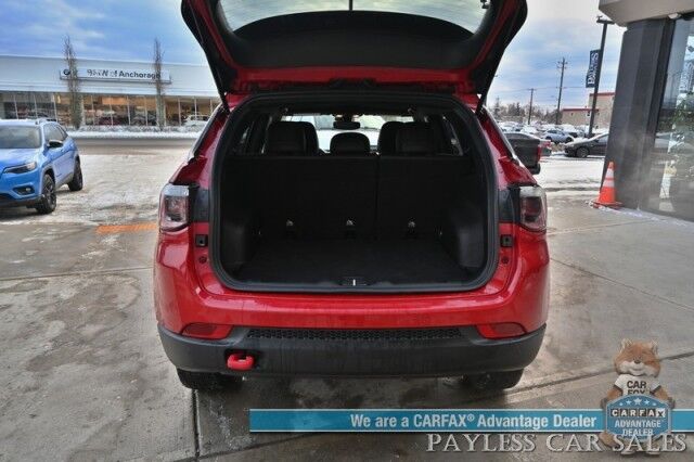 2023 Jeep Compass Trailhawk / 4X4 / Leather Trimmed Seats / Adaptive Cruise Control / Lane Departure & Blind Spot Alert / Apple CarPlay & Android Auto / USB Input / Back Up Camera / Keyless Entry & Start / 32 MPG / Low Miles / 1-Owner Anchorage AK
