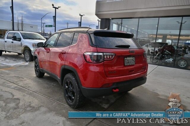 2023 Jeep Compass Trailhawk / 4X4 / Leather Trimmed Seats / Adaptive Cruise Control / Lane Departure & Blind Spot Alert / Apple CarPlay & Android Auto / USB Input / Back Up Camera / Keyless Entry & Start / 32 MPG / Low Miles / 1-Owner Anchorage AK