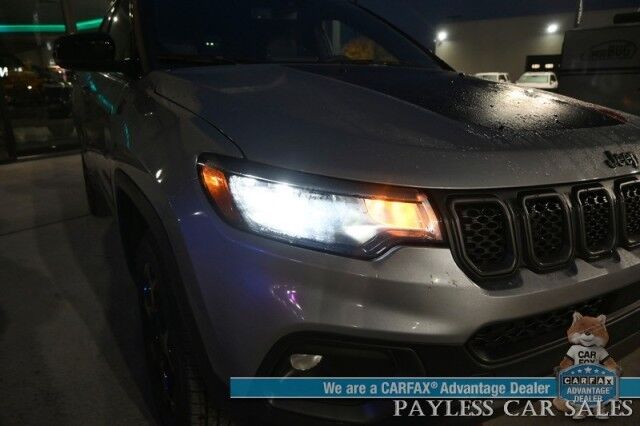 2023 Jeep Compass Trailhawk / 4X4 / Leather Trimmed Seats / Adaptive Cruise Control / Lane Departure & Blind Spot Alert / Apple CarPlay & Android Auto / USB Input / Back Up Camera / Keyless Entry & Start / 32 MPG / Low Miles / 1-Owner Anchorage AK