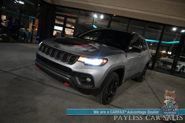 2023 Jeep Compass Trailhawk / 4X4 / Leather Trimmed Seats / Adaptive Cruise Control / Lane Departure & Blind Spot Alert / Apple CarPlay & Android Auto / USB Input / Back Up Camera / Keyless Entry & Start / 32 MPG / Low Miles / 1-Owner Anchorage AK 2023 Jeep Compass Trailhawk / 4X4 / Leather Trimmed Seats / Adaptive Cruise Control / Lane Departure & Blind Spot Alert / Apple CarPlay & Android Auto / USB Input / Back Up Camera / Keyless Entry & Start / 32 MPG / Low Miles / 1-Owner Anchorage AK