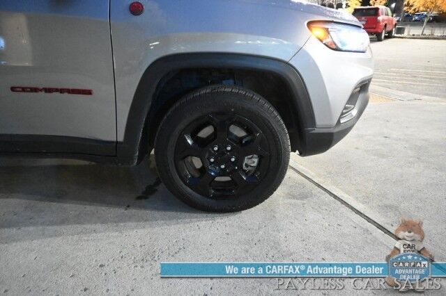 2023 Jeep Compass Trailhawk / 4X4 / Leather Trimmed Seats / Adaptive Cruise Control / Lane Departure & Blind Spot Alert / Apple CarPlay & Android Auto / USB Input / Back Up Camera / Keyless Entry & Start / 32 MPG / Low Miles / 1-Owner Anchorage AK